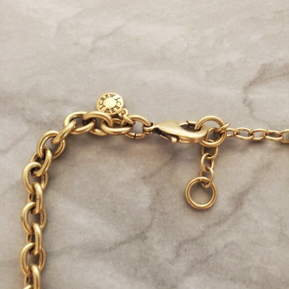 🧡 J.Crew Antique Rhinestones Crystal Pave Cluster Burst Statement Necklace 🧡 - Picture 3 of 16